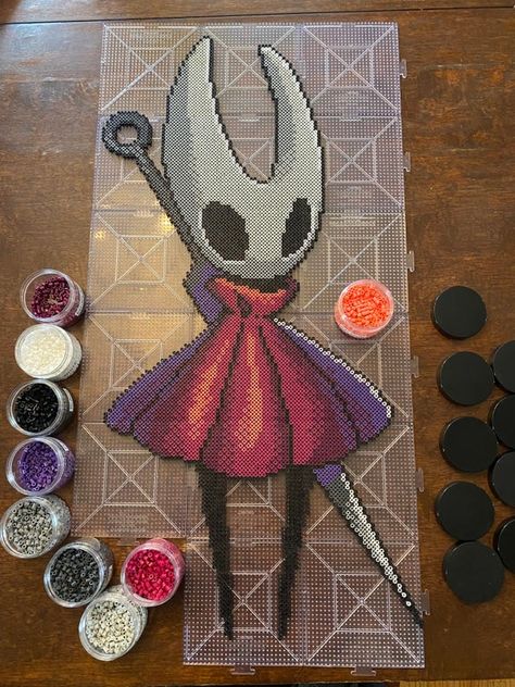 Hollow Night, Hollow Art, Perler Bead Templates, Perler Crafts, Minecraft Pixel Art, Iron Beads, Knight Art, Buy Bead, Pixel Pattern