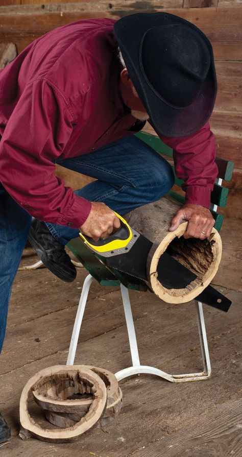 Project Excerpt + Book Review: Knothole and Hollow Log Frames from Tree Craft Wood Log Crafts, Log Projects, Tree Stump Table, Wood Stumps, Hollow Tree, Tree Craft, Log Furniture, Outdoor Diy Projects, Wood Logs