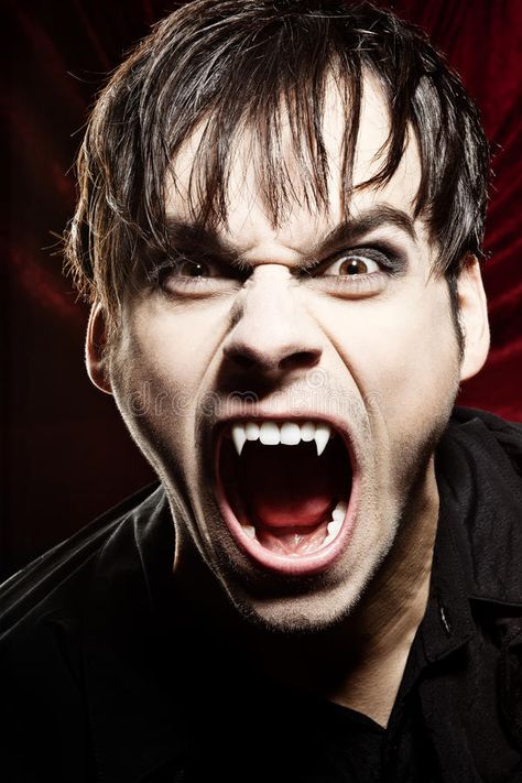 Male vampire screaming. At the camera, showing his fangs , #Sponsored, #screaming, #vampire, #Male, #fangs, #showing #ad Fangs Reference, Man Screaming, Vampire Images, Teeth Fangs, Male Vampire, Indian Mythology, Female Vampire, Vampire Fangs, Wolf Photos