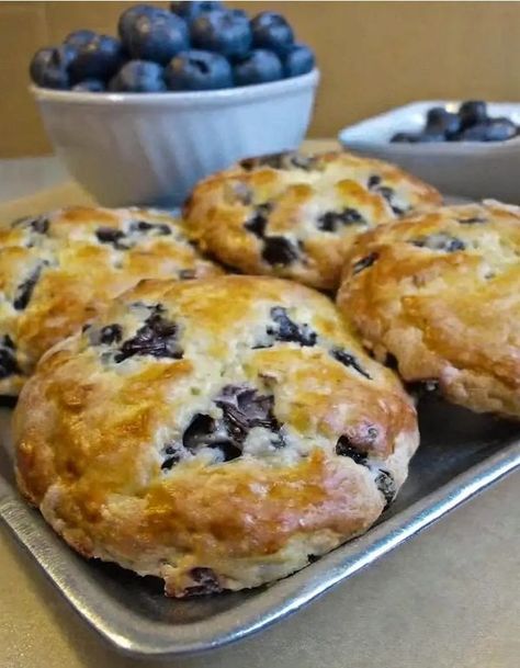 Garden Answer | Delight in the burst of sweet, juicy blueberries in every bite of our Blueberry Cookies—a perfect balance of soft, chewy dough and plump, fruity goo... | Facebook Biscuit Recipe No Milk, Blueberry Biscuits Recipe, Butter Biscuits Recipe, Blueberry Biscuits, Truffle Cookies, Eclair Recipe, Garden Answer, Blueberry Cookies, Buttery Shortbread Cookies