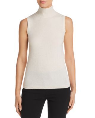 C by Bloomingdale's Sleeveless Cashmere Sweater - 100% Exclusive  | Bloomingdale's Cashmere Fabric, Inner Mongolia, Sweater Collection, Womens Cashmere, Sweater White, Top Sweater, The Gray, Mock Neck Sweater, Sleeveless Sweater