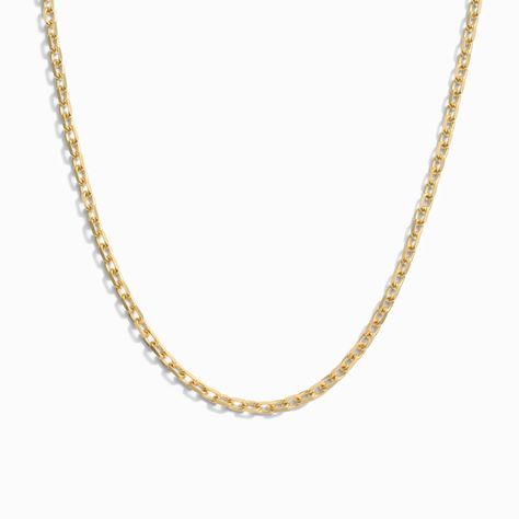 Awe Inspired Men's 14K Yellow Gold Vermeil / 18" 2.6mm French Cable Chain Best Gift Cards, Halo Necklace, Charm Necklace Silver, Gold Necklace Layered, A Necklace, Moon Necklace, Charm Earrings, Chains Jewelry, Men Necklace