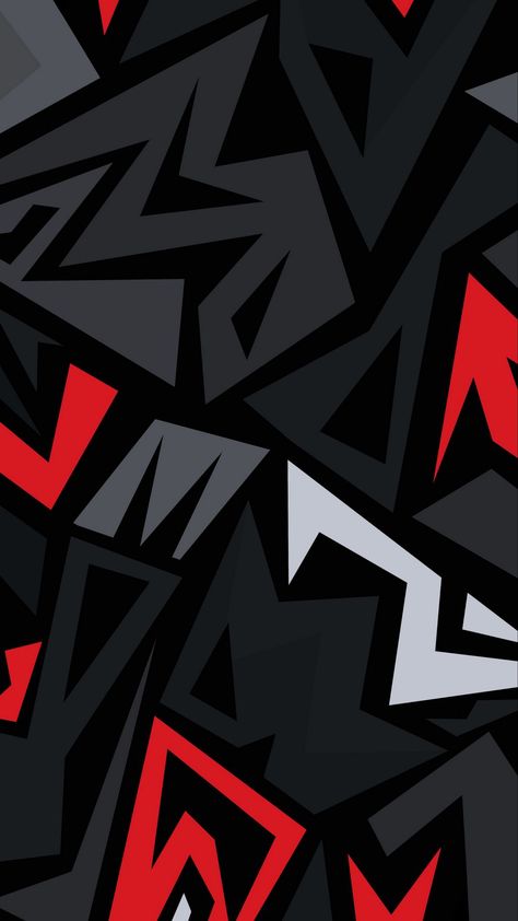 free wallpapers 4K graffiti, geometry, pattern, black, red, white, abstraction, art for mobile and desktop Dark Graffiti Wallpaper, Black White Red Wallpaper, Wallpapers Graffiti, Hi Tech Wallpaper, Camoflauge Wallpaper, Red And White Wallpaper, 2d Abstract, Abstraction Art, Simplistic Wallpaper