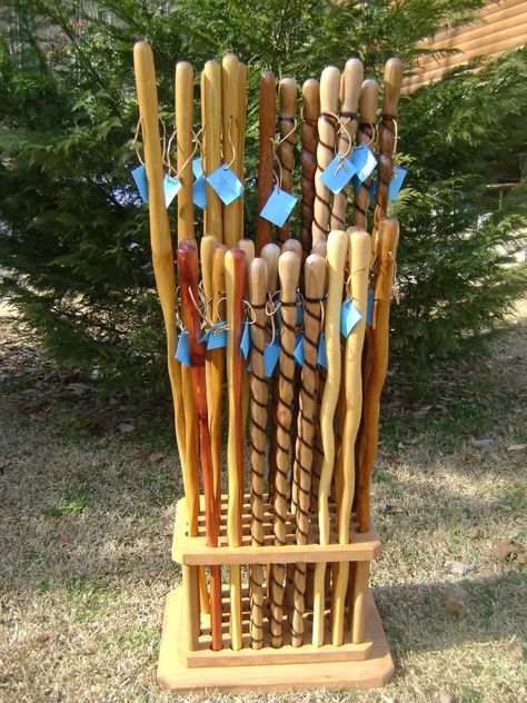 Handmade Hiking Sticks Walking Sticks For Hiking, Birdhouses Ideas, Unique Walking Sticks, Goals 2024, Handmade Walking Sticks, Wooden Staff, Wake Ideas, Wooden Walking Canes, Hand Carved Walking Sticks