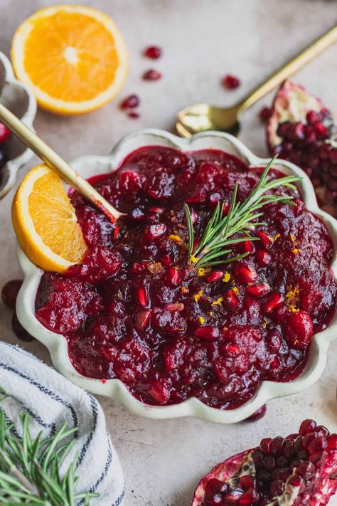 Pomegranate Cranberry Sauce - Britney Breaks Bread Ministry Of Curry, Cranberry Juice Benefits, Cranberry Apple Sauce, Orange Juice Recipes, Cranberry Benefits, Best Cranberry Sauce, Easy Cranberry Sauce, Pomegranate Sauce, Cranberry Orange Sauce