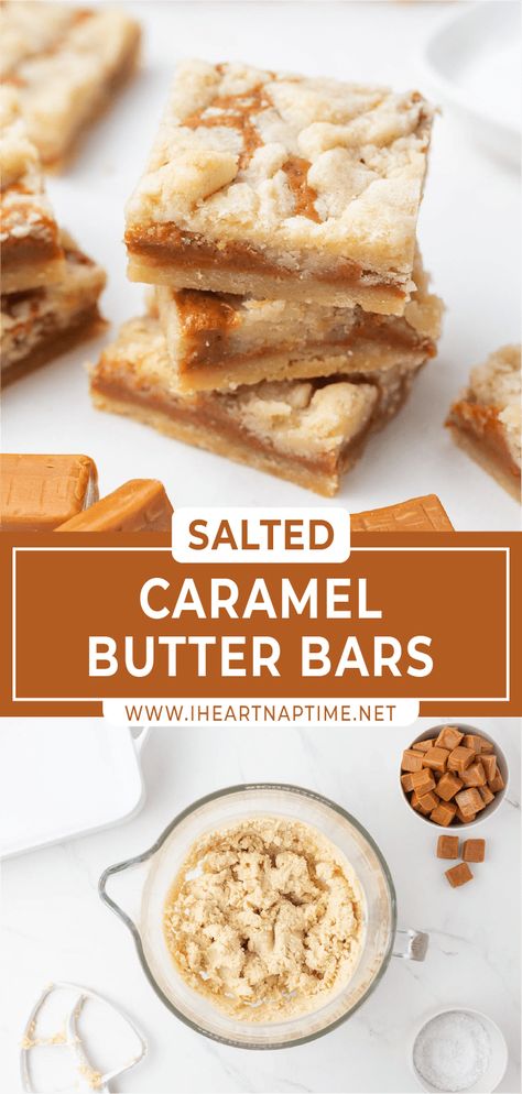 Salted Caramel Butter Bars Recipes, Homemade Caramel Desserts, What To Make With Carmel Squares, Recipe With Caramel Squares, Recipes That Use Caramel Squares, Salted Caramel Candy Melts Ideas, Salted Caramel Treats, Desserts Using Kraft Caramels, Recipes That Use Caramels