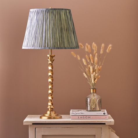 Let's twist again - with this imposing brass beauty. We're thrilled with the Cavendish light - it does all that we intended it to do when we dreamt it up. Apartment Nyc, Victorian Lamp, Antique Lamp, Living Room Warm, Pooky Lighting, Antique Lamps, Nyc Apartment, Cozy Living Rooms, House Stuff