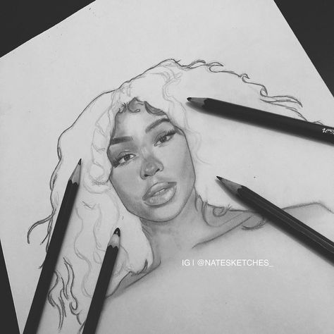 Sza Drawing Portrait, Sza Singer Sketch, Sza Drawing Sketch Easy, Sza Artist Drawing, Sza Singer Drawing, Sza Fanart, Celebrities Drawings, Book Drawings, Night Sketch