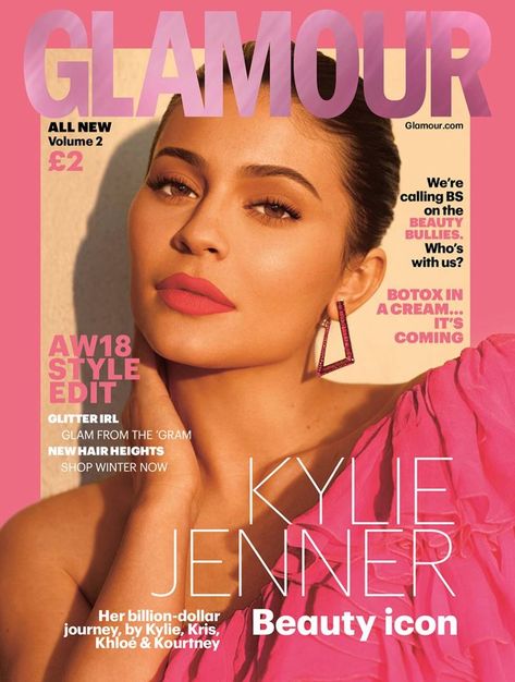 Kylie Jenner on Glamour UK Autumn/Winter 2018 Cover Glamour Magazine Cover, Kylie Jenner Piercings, Magazine Cover Ideas, Magazine Design Cover, Robert Kardashian, Vogue Magazine Covers, Mode Chanel, Glamour Uk, Kylie Jenner Outfits