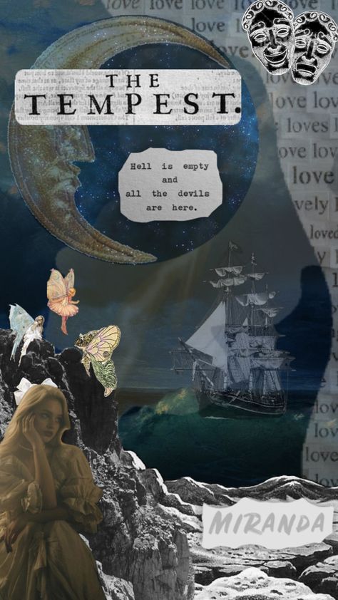 Miranda - The Tempest #shakespeare #shakespeareaesthetic #thetempest #aesthetic #collageaesthetic The Tempest Aesthetic, Tempest Aesthetic, Miranda Aesthetic, Tempest Shakespeare, The Tempest Shakespeare, The Tempest, A Level Art, My Way