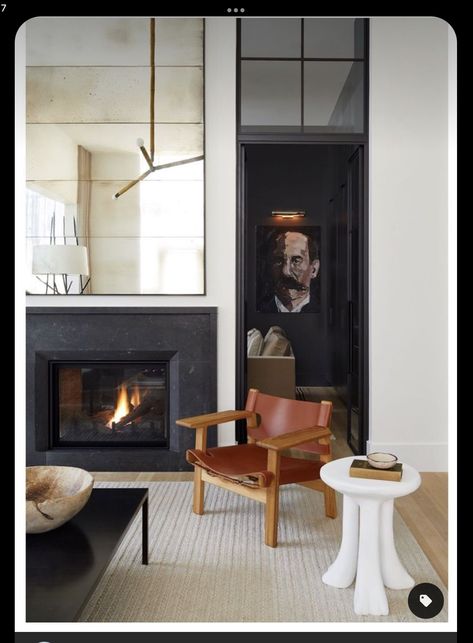 Mirror Above Fireplace, Spanish Chair, Above Fireplace, Studio Mumbai, John Pawson, Fireplace Design, Lounge Room, Interior Design Firms, Lounge Areas