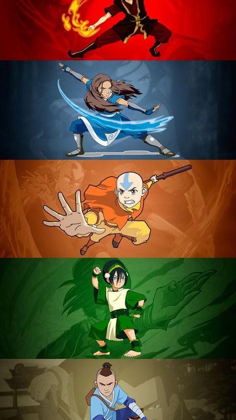 Avatar The Last Airbender Four Elements, Atla Drawings, Avatar Four Elements, Avatar The Last Airbender Elements, Avatar Painting, Avatar The Last Airbender Characters, Element Wallpaper, Avatar Elements, Atla Characters