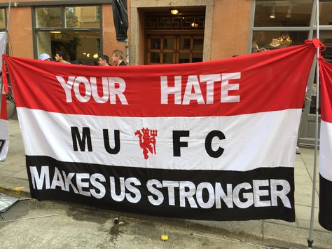 United fans - for Manchester  #united #stronger #prayformanchester Manchester Police, Football Banner, British Football, Manchester United Fans, Manchester United Football Club, Bbc Sport, Manchester United Football, World Football, Emergency Fund