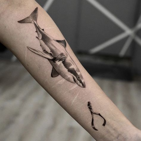 Bull Shark Tattoo, White Shark Tattoo, Great White Shark Tattoo, Tattoos Inspo, Body Decor, Bull Shark, Shark Tattoo, Up Tattoo, Shark Tattoos