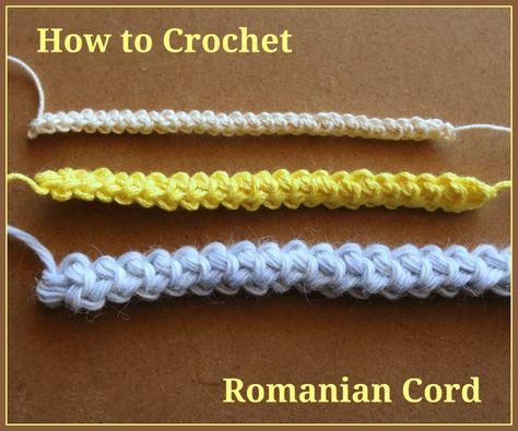 How to Crochet Romanian Cord Crochet Cords, Mochila Crochet, Diy Sy, Romanian Lace, Crochet Jewellery, Crochet Cord, Mini Crochet, Crochet Tips, Point Lace