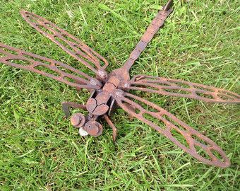 Dragonfly Garden Art, Dragonfly Dragon, Giant Dragonfly, Rusty Metal Garden Art, 3d Dragonfly, Dragonfly Garden Decor, Metal Dragonfly, Art Dragonfly, Dragon Flys