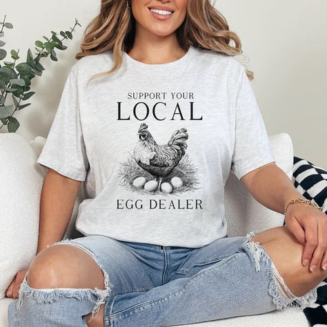 Farm Shirts, Chicken Funny, Chicken Shirt, Chicken Shirts, Funny Chicken, Animals Cute, Chicken Humor, Funny Animal, Funny Shirts