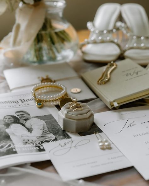 Flat lay details from D + J’s wedding day 🤍✨ • • • #ColoradoPhotographer #Wedding #Flatlay #Details #ColoradoWeddingPhotographer #WeddingPhotographer Black And White Flat Lay Wedding, Wedding Detail Photo Ideas, Lay Flat Wedding Details, Wedding Details Flatlay, Wedding Details Photos, Flatlay Wedding Details, Flatlays Photography, Wedding Layflat, Instagram Flat Lay