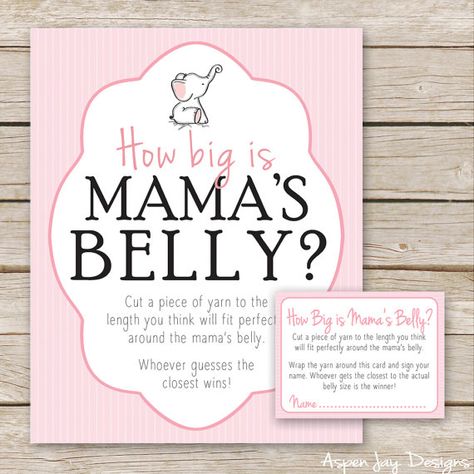 Pink Elephant Baby Shower How Big is Mommy's Belly Game - Printable Download - Pink Girl Baby Shower Pink Elephant Baby Shower, Purple Shower, Boy Baby Shower Games, Mommy Belly, Elephant Shower, Purple Elephant, Baby Shower Purple, Baby Elefant, Fun Baby Shower Games