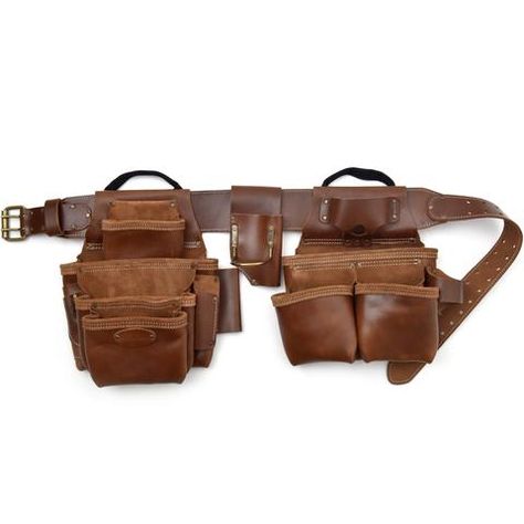 98444 - 4 Piece 19 Pkt Framer's Combo in Grain Leather | Style n Craft Best Tool Belt, Canvas Tool Bag, N Craft, Leather Tool Belt, Tool Belts, Diy Leather Projects, Work Belt, Tool Bags, Tool Belt