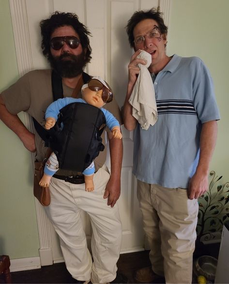 The Hangover Family Costume, Bad Teacher Costume, Dads Halloween Costume, Guy Duo Costumes, Mr Chow Hangover Costume, Holloween Costume Ideas Couples Funny, Weird Halloween Costumes Couples, Friday Night Saturday Morning Costume, 2 Guys Halloween Costume