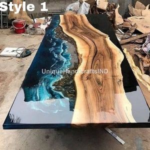 Sofa Center Table, Sofa Center, Dining Table Epoxy, Trading Desk, Luxury Dining Table, Epoxy Table Top, Dining Sofa, Table Epoxy, Wood Dining Room