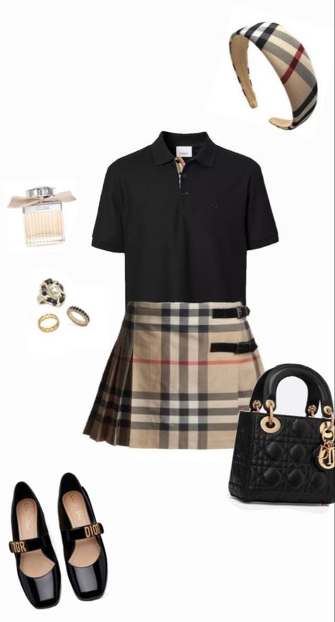 Burberry Outfits Women, Preppy Outfit Ideas For School, Old Money Girl, Outfit Ideas Preppy, Back To School Preppy, Shirts Preppy, Preppy Shirts, Royal Background, Preppy Brands