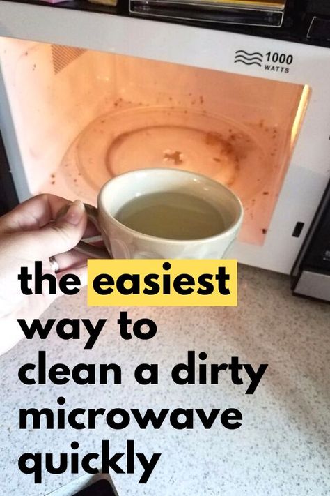 If you're microwave is starting to look nasty check out this super quick, cheap and natural way to clean a microwave with water, vinegar and lemon. Deep clean your microwave with these natural ingredients. Clean Microwave With Vinegar, Cleaning The Microwave With Vinegar, Cleaning The Microwave, Clean Microwave Hack, How To Clean Inside Of Microwave, Easy Way To Clean Microwave, How To Clean A Microwave With Vinegar, Best Way To Clean A Microwave, Clean Microwave Easy