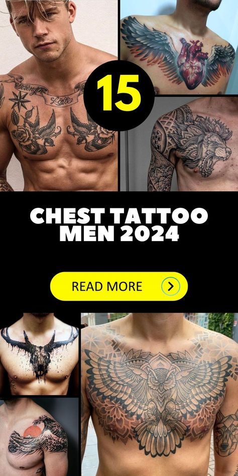 Explore the latest chest tattoo ideas for men in 2024. From small and cool designs to full and unique Japanese aesthetics, we've got you covered. Whether you prefer a simple spider tattoo or an old-school rose, our collection offers a wide range of options. Discover minimal and stylish shoulder tattoos or words that hold special meaning. Stay ahead of the tattoo game with our chest tattoo ideas for men! Warrior Back Tattoo Men, Fitness Tattoos Men, Man Chest Tattoo Ideas, Chest Tattoo Men Cover Up, Cheats Tattoo Men, Men’s Full Chest Tattoos, Chest Piece Tattoo Men Ideas, Pec Tattoos For Men, Chest Tattoo Men Ideas Cover Up