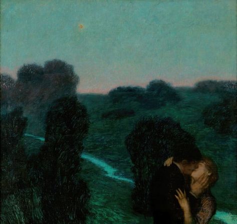 The Evening Star by Franz von Stuck - Artvee Franz Von Stuck, The Evening Star, World's Columbian Exposition, Vignette Design, Evening Star, Stick Art, Art Competitions, Rich Color Palette, Human Condition