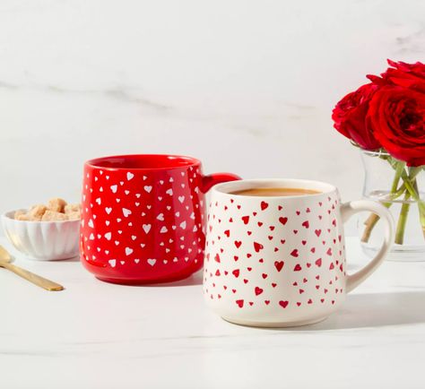 Ceramic Mugs Red Valentine, Valentines Day Desserts, Handmade Cups, Homemade Valentines, Valentines Mugs, Handmade Valentine, Sweet Valentine, Homemade Crafts, Cup Coffee