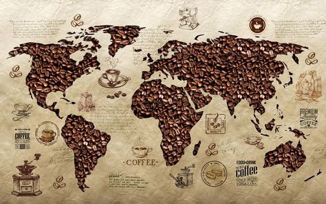 Coffee Beans World Map Wallpaper Cafe Shop Wall Mural Easy - Etsy Canada Restaurant Wall Mural, Wallpaper Cafe, Map Wall Mural, 3d Wallpaper Mural, Modern Mural, World Map Wallpaper, Map Wallpaper, Fish Wallpaper, Modern Map