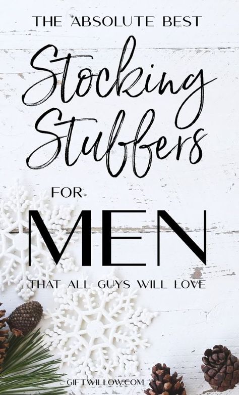 These stocking stuffers for men are perfect gift ideas for boyfriends, husbands, sons, brothers, and friends! Stocking For Boyfriend Christmas, Stocking Ideas For Boyfriend, Christmas Stocking For Boyfriend, Unique Stocking Stuffers For Men, Christmas Gifts For Adult Son, Ideas For Christmas Gifts For Boyfriend, Husband Stocking Stuffer Ideas, Husband Gifts For Christmas, Christmas Ideas For Men