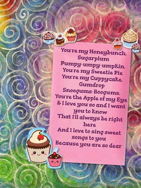 Cupcake song lyrics Cuppy Cake Song, Cupcake Song, Cuppycake Song, Cake Song, Cuppy Cake, Cupcake Crafts, Apple Of My Eye, Happy Birthday Song, Dear Daughter