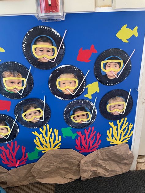 Tropisk Fest, Orange Room, Under The Sea Crafts, Ocean Theme Preschool, Ocean Theme Classroom, Summer Preschool, Preschool Arts And Crafts, Sea Crafts, Under The Sea Theme