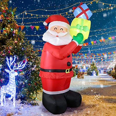 Blow Up Santa, Outdoor Santa, Tractor Decor, Inflatable Christmas Decorations Outdoor, Inflatable Christmas Decorations, Holiday Inflatables, Inflatable Santa, Inflatable Decorations, Christmas Atmosphere