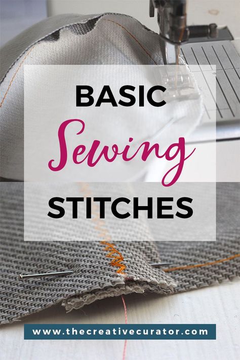 Types Of Stitches Sewing, Stitches Sewing, Sewing Classes For Beginners, Sewing By Hand, Learn Sewing, Basic Sewing, Simple Sewing, Types Of Stitches, Beginner Sewing Projects Easy