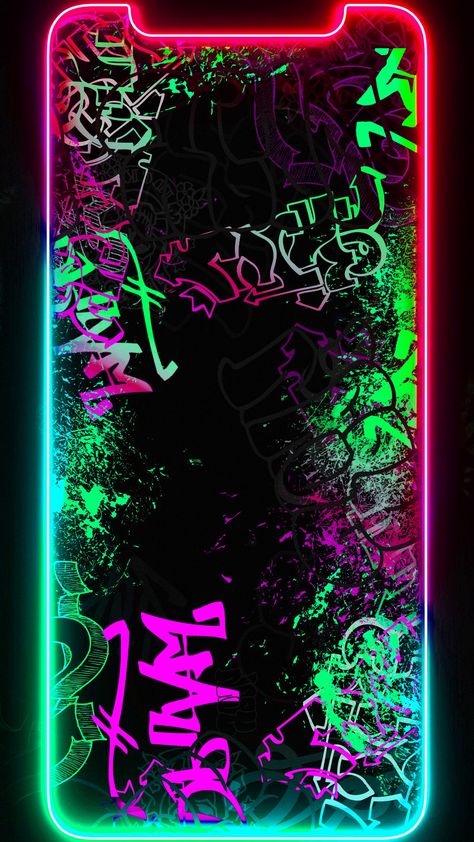 Wallpaper Frame, Neon Graffiti, Foto Bawah Air, Image Dbz, Trippy Iphone Wallpaper, Iphone Wallpaper For Guys, Android Wallpaper Art, Qhd Wallpaper, Iphone Dynamic Wallpaper