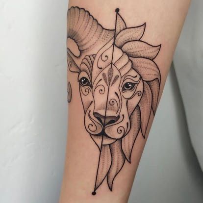 Aries Leo Tattoo, Leo Aries Tattoo, Leo And Aries Tattoo, Leo And Aries, Widder Tattoo, Leo Aries, Ma Tattoo, Leo Tattoo, Ram Tattoo