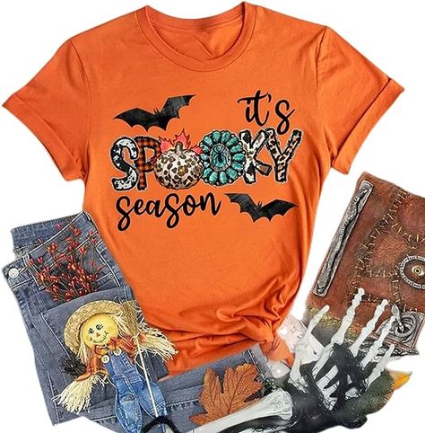 Costumes For Women Funny, Fall Shirts Vinyl, Halloween Shirt Design, Orange Graphic, Halloween Tee Shirts, Halloween Costumes For Women, Cute T Shirts, Halloween Graphic Tees, Funny Pumpkins