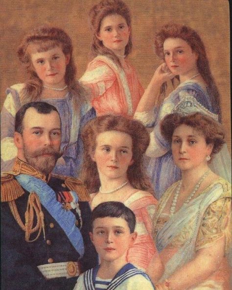 Beautiful portrait of Imperial Romanov Family 👑❤️ Anastacia Disney, Familia Romanov, Tatiana Nikolaevna, Alexei Romanov, Romanov Sisters, Anastasia Romanov, Nicolas Ii, Grand Duchess Olga, House Of Romanov