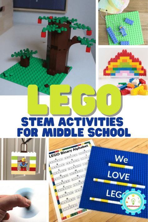 20+ Fun and Constructive LEGO STEM Activities for Middle School Lego Stem Activities, Lego Stem Challenge, Middle School Stem, Lego Stem, Stem Activities Middle School, Lego Engineering, Lego Math, Stem Activities For Kids, Easy Lego Creations