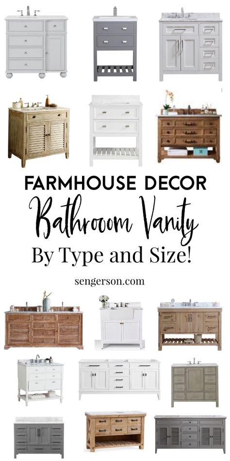 Bathroom Vanity With Legs Ideas, Country Chic Master Bath, Farmhouse Vanity Sink, Bathroom Vanity Ideas One Sink Farmhouse, Rustic Farmhouse Bathroom Vanity, Modern Farmhouse Bathroom Vanities, Farmhouse Bathroom Double Vanity, Country Farmhouse Bathroom Ideas, Unique Bathroom Vanity Ideas