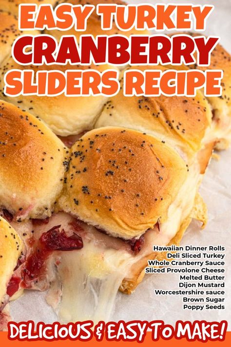 If you are looking for ways to use up Thanksgiving leftovers, make Turkey Cranberry Sliders. Delicious and easy to make. Hawaiian Roll Turkey Sliders are a crowd favorite. This delicious recipe is a great way to make a whole new meal out of our leftovers. #eatingoandime #turkeycranberrysliders #turkeysliders Hawaiian Roll Turkey Sliders, Leftover Turkey Sandwich Recipes, Turkey Cranberry Sliders, Cranberry Sliders, Sliders Recipes Turkey, Turkey Sandwiches Recipes, Turkey Sliders, Turkey Cranberry, Hawaiian Roll