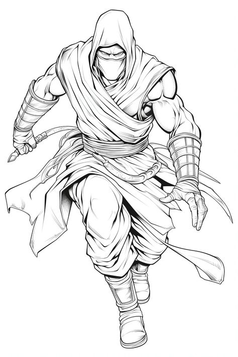 Free Coloring Page of shinobi warrior for Adults and Kids – Bujo Art Shop Ninja Art Drawing, Coloring Pages For Men, Warrior Coloring Pages, Warrior Sketch, Canada Painting, Pen Vector, Man Coloring Pages, Bujo Art, Free Adult Coloring Printables