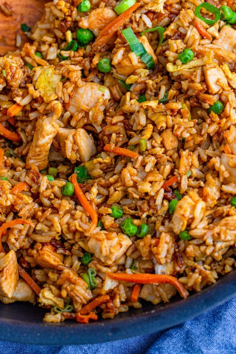 Chicken Fried Rice  - My Incredible Recipes Ginger Chicken Fried Rice, Ground Chicken Fried Rice Recipe, Chicken Fried Rice No Egg, Chicken Shrimp Fried Rice Recipes, Thai Fried Rice Recipe Chicken, Spicy Chicken Fried Rice, Thai Chicken And Rice, Healthy Chicken Fried Rice, Chicken Fried Rice Healthy