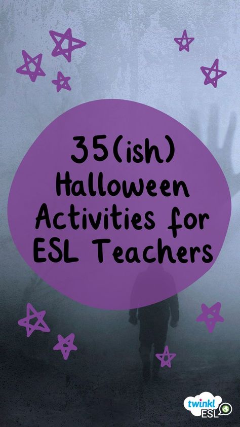 35 Halloween activities, worksheets and games for ESL teachers Halloween Esl Games, Halloween Games For School Classroom, Halloween Crafts For Students, Esl Halloween Activities, Halloween Activities For Students, Sel Halloween Activity, Halloween Esl Activities, Halloween English Activities, Esl Crafts