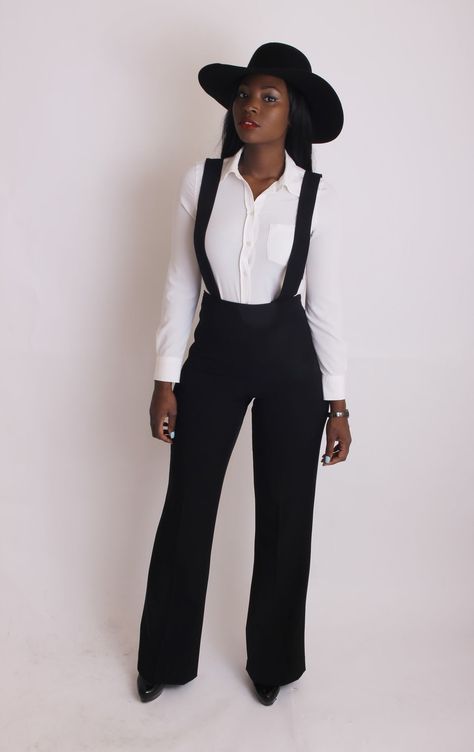 Womens Suspenders Outfit, Outfits With Suspenders, Suspenders Outfit, Suspenders For Women, Chique Outfits, Suspender Pants, Blazer Designs, Tall Clothing, Tall Women