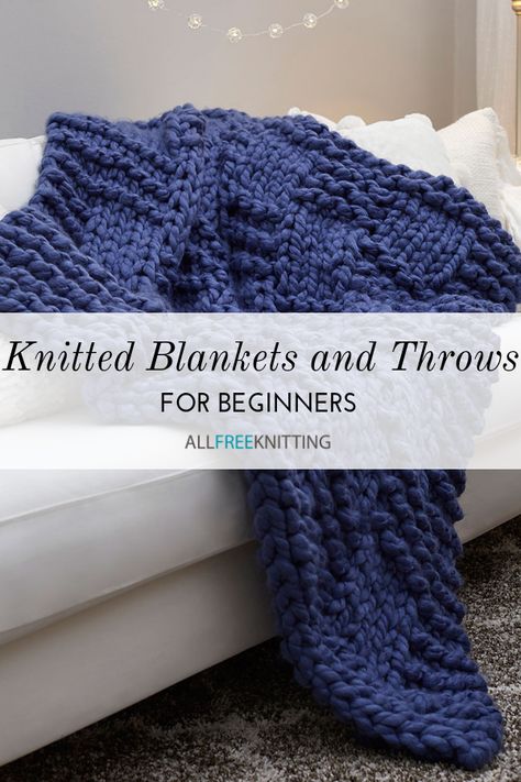 Fast Knit Blanket Pattern, Knitting Blankets For Beginners Free Pattern, Knit Throw Blanket Pattern Free Mary Maxim, Knitting Throws Free Patterns, Homemade Knitted Blanket, Throw Knitting Pattern Free, Easy Knitted Blankets For Beginners, Easy Knit Blanket For Beginners Free, Easy Knit Throw Pattern Free