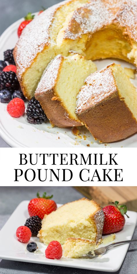 Buttermilk Pound Cake Recipes, Buttery Pound Cake, Cake Recipes Easy, Pound Cake Recipes Easy, Buttermilk Pound Cake, Cake Recipes Easy Homemade, Buttermilk Recipes, Homemade Buttermilk, Pound Cake Recipe